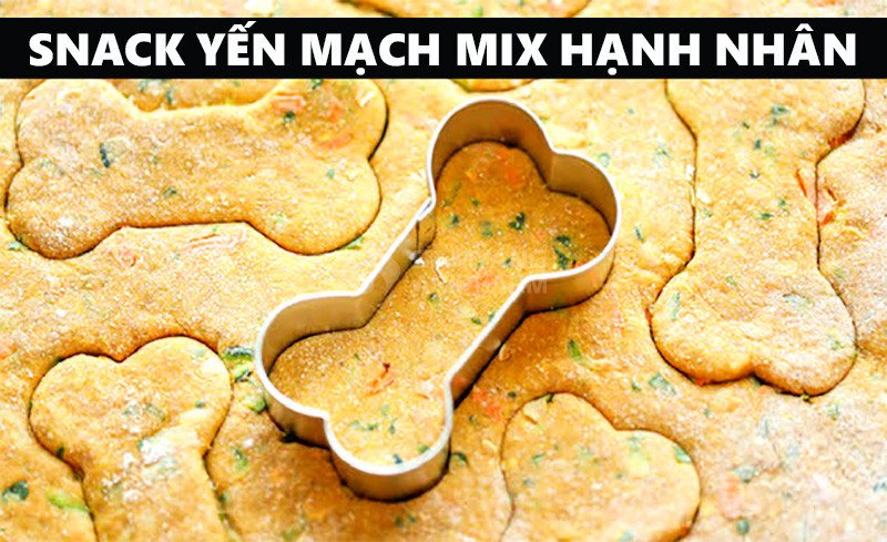 Món ăn nhẹ với bột yến mạch mix hạnh nhân