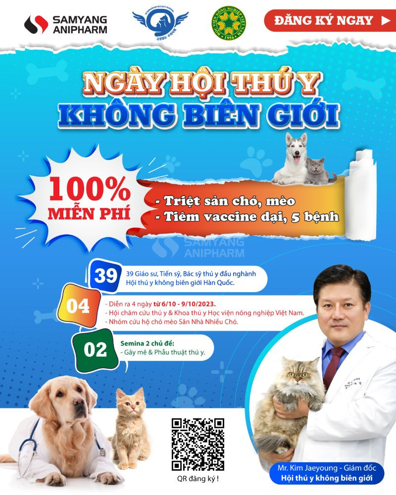 Ngày Hội Thú y không biên giới Hàn Quốc - Việt Nam diễn ra từ 06/10 - 09/10/2023